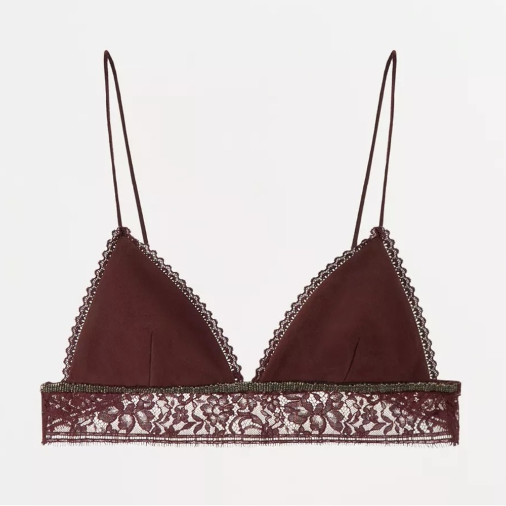 Zara 100% SUEDE LACE BRA
BLACK / BROWN
REF. 1758/523